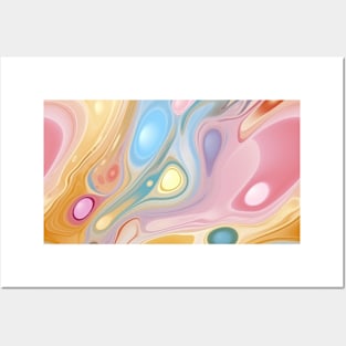 Abstract oil and water mix background Posters and Art